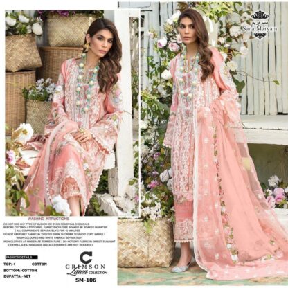 SANA MARYAM SM 106 CRIMSON LAWN COLLECTION PAKISTANI SUITS WITH PRICE