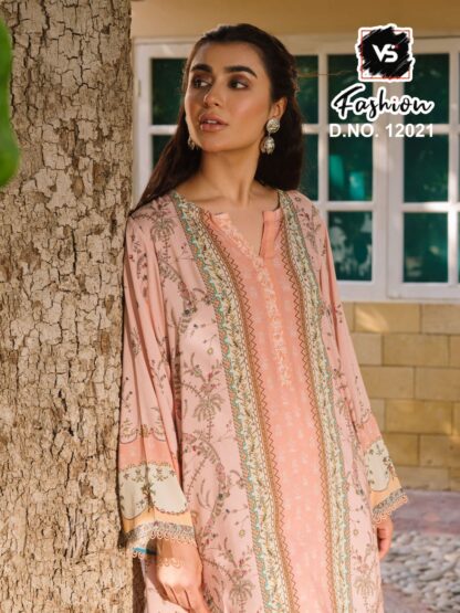 VS FASHION VS 12021 COTTON MASLIN PAKISTANI SUITS ONLINE SHOPPING