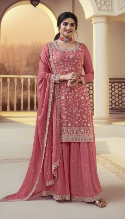 VINAY FASHION SUHAANI CORALPINK DESIGNER SHARARA 2024