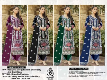 AL QASR MA 85 BLACK SUPER DESIGN IN PAKISTANI READYMADE KURTI