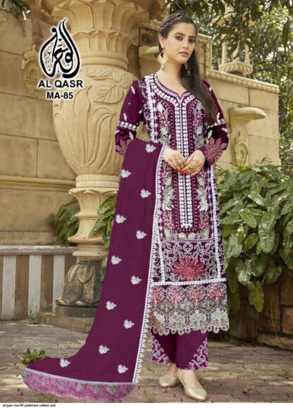 AL QASR MA 85 WINE READYMADE PAKISTANI KURTI ONLINE INDIA