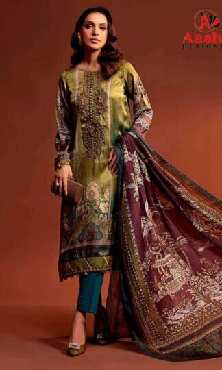 AASHA DESIGNER MARIA B SILK COLECTION 1134 PAKISTANI SUITS SUPLLIERAASHA DESIGNER MARIA B SILK COLECTION 1134 PAKISTANI SUITS SUPLLIER