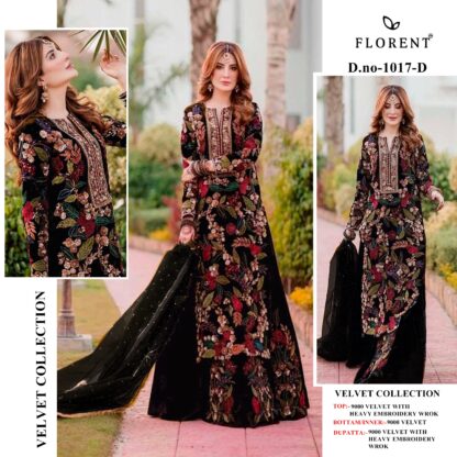 FLORENT 1017 D VELVET LATEST DESIGNER SALWAR SUITS ONLINE