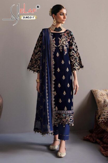 ELAF S-1 A HEAVY VELVET LATEST DESIGNER SALWAR SUITS ONLINE