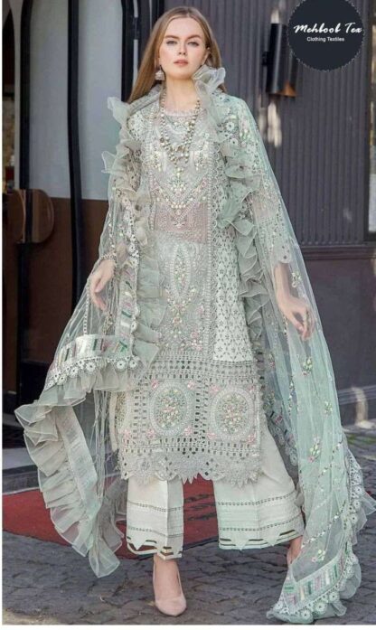 MEHBBOB TEX MARIA B CHIKAN COLLECTION 1372 PAKISTANI SUITS DEALER