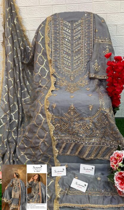 SERINE S 123 D ORGANZA PAKISTANI SALWAR SUITS DESIGN