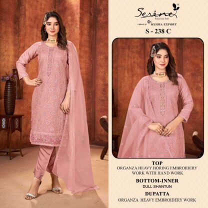 SERINE S 238 C ORGANZA PAKISTANI SALWAR SUITS DESIGN