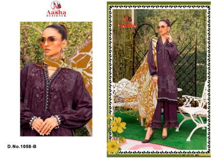 AASHA DESIGNER 1058 B PAKISTANI SUITS ONLINE INDIA