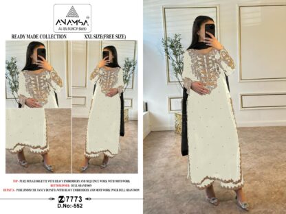 ANAMSA 552 READYMADE GEORGETTE PAKISTANI KURTI IN SINGLE PIECE (2)