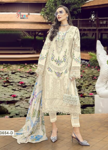 SHREE FABS 3654 D PAKISTANI SUITS SINGLE PIECE