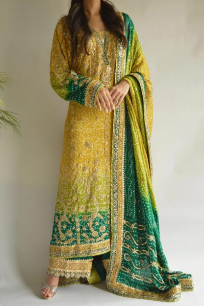 HK 1675 YELLOW PLAZZO WITH FANCY DUPATTA WHOLESALE IN SURAT