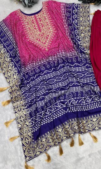 HK 1676 CHINON SILK KAFTAN WITH DHOTI SET DESIGN 2024HK 1676 CHINON SILK KAFTAN WITH DHOTI SET DESIGN 2024