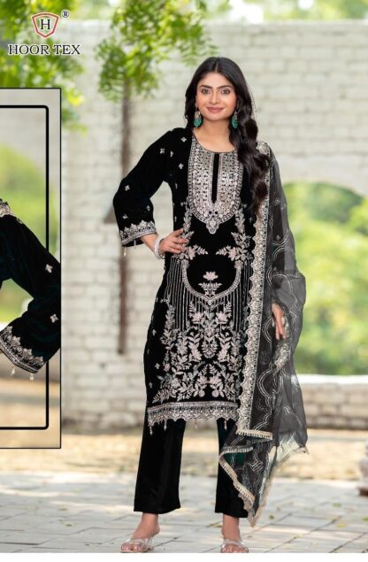 HOOR TEX H 328 C HEAVY VELVET PAKISTANI SUITS ONLINE INDIA