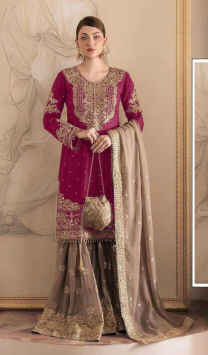 HUSNARA 15045 B READYMADE GEORGETTE PLAZZO ONLINE WHOLESALE