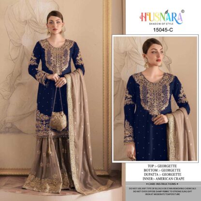 HUSNARA 15045 C READYMADE GEORGETTE PLAZZO SET IN SURAT