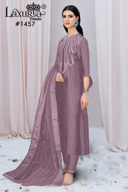 LAXURIA TRENDZ 1457 PURPLE PAKISTANI KURTI AT BEST PRICE