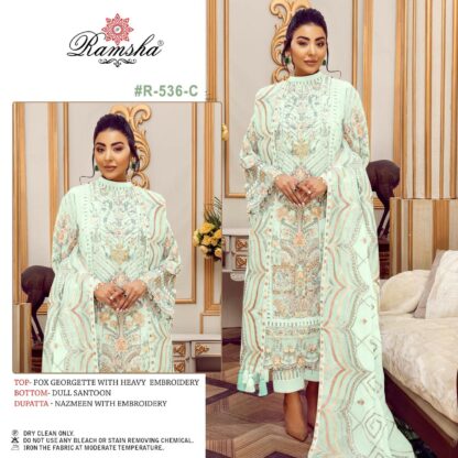 RAMSHA R 536 PAKISTANI SUITS AT BEST PRICE