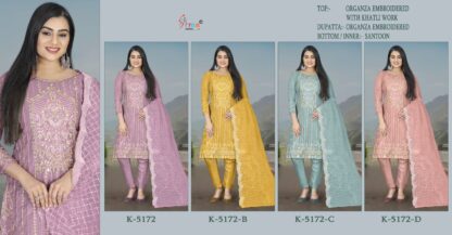 SHREE FABS K 5172 ORGANZA PAKISTANI SUITS FOR WOMEN ONLINE