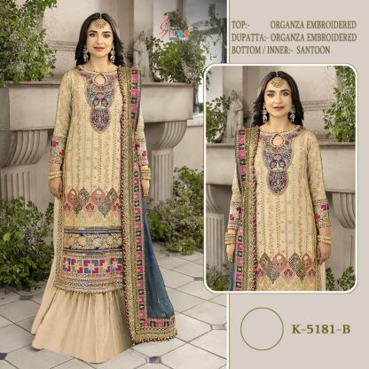 SHREE FABS K 5181 B PAKISTANI SUITS ONLINE INDIA