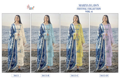 SHREE FABS 3615 B MARIYA B LAWN FESTIVAL COLLECTION VOL 6 PAKISTANI SUITS BEST QUALITY PAKISTANI SUITS, DESIGNER SUITS AT WHOLESALE PRICE, ONLINE SHOPPING SUITS, PAKISTANI SALWAR KAMEEZ, PAKISTANI SALWAR SUITS IN INDIA, PAKISTANI SALWAR SUITS WHOLESALE, PAKISTANI SUITS AT MANUFACTURER PRICE, PAKISTANI SUITS MANUFACTURER IN SURAT, PAKISTANI SUITS WHOLESALER FROM SURAT, SHREE FABS 3615 B MARIYA B LAWN FESTIVAL COLLECTION VOL 6 PAKISTANI SUITS, WHOLESALE SUITS COLLECTION  MAARIA, Pakistani Suits, Salwar Kameez, Suits, THE LIBAS COLLECTION