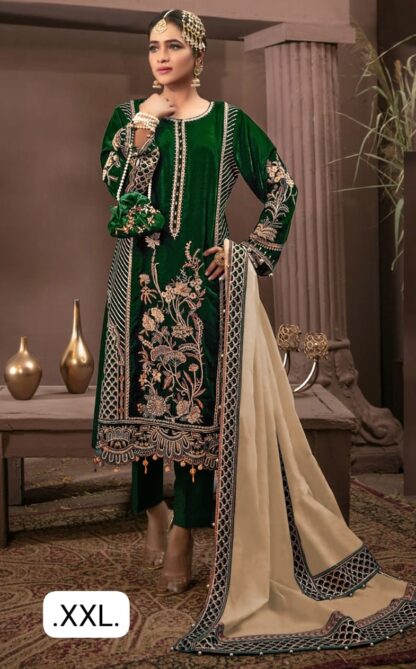 ZARQASH Z 3004 B VELVET READYMADE PAKISTANI KURTI ONLINE SUPPLIER