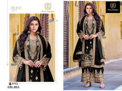 ZIAAZ DESIGN 640 A SEMI STITCHED PAKISTANI SUITS ONLINE SHOPPING