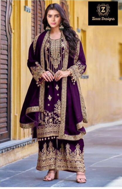 ZIAAZ DESIGN 640 B SEMI STITCHED PAKISTANI SUITS WITH PRICE