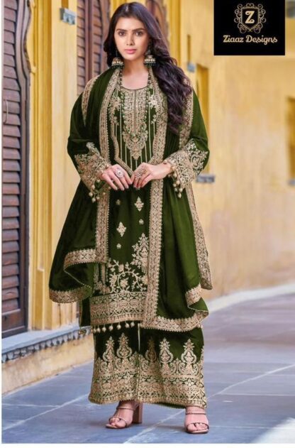 ZIAAZ DESIGN 640 C SEMI STITCHED PAKISTANI SUITS ONLINE SUPPLIER