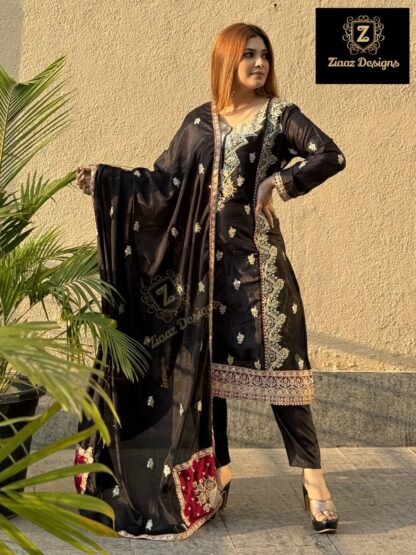 ZIAAZ DESIGNS 7773 443 A SEMI STITCHED PAKISTANI SUITS ONLINE SUPPLIER