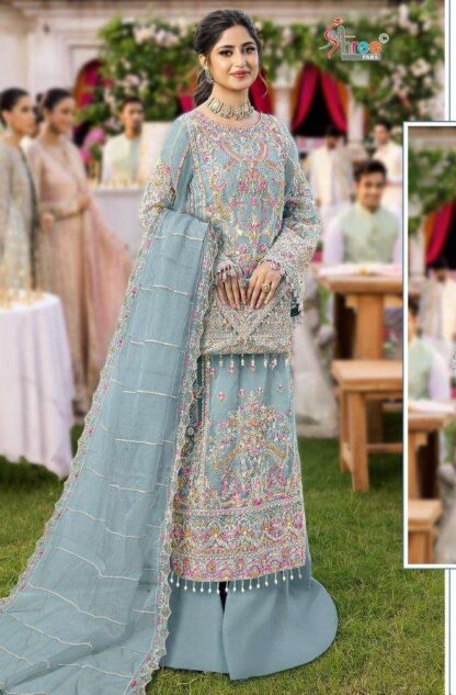 SHREE FABS K 5053 ORGANZA PAKISTANI TOP PLAZZO SET ONLINE PAKISTANI SUITS FOR WINTER, SHREE FABS K 5053 A, WHOLESALE SUITS COLLECTION  DEEPSY SUITS, Pakistani Suits, Salwar Kameez, SHREE FABS, Single, Suits