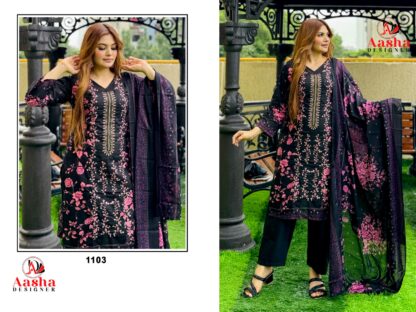 AASHA DESIGNER 1103 PAKISTANI SUITS ONLINE SUPPLIER - Image 3