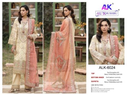 AL KHUSHBU ZAHRA RUBAB-VOL-2 6024 PAKISTANI SUITS WITH PRICE - Image 6