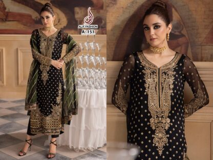 ALIF FASHION A 151 VELVET COLLECTION PAKISTANI SUITS ONLINE