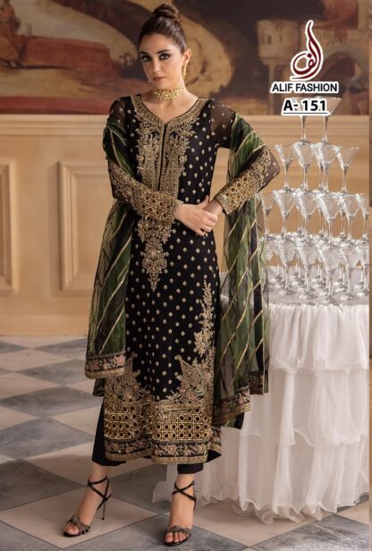 ALIF FASHION A 151 VELVET COLLECTION PAKISTANI SUITS ONLINE