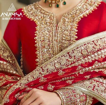 ANAMSA 411 SEMI STITCHED PAKISTANI SUITS LATEST COLLECTION - Image 4