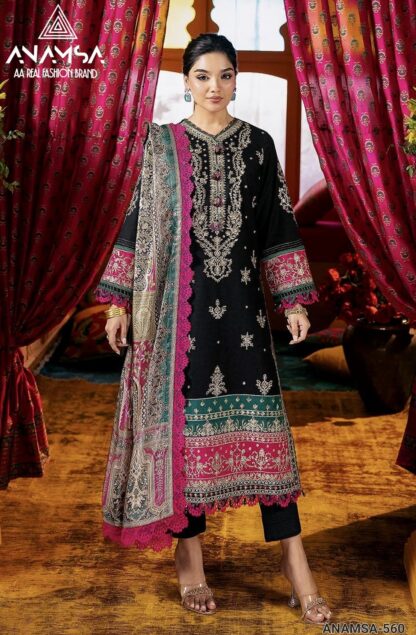 ANAMSA 560 SEMI STITCHED PAKISTANI SUITS FOR WOMEN ONLINE