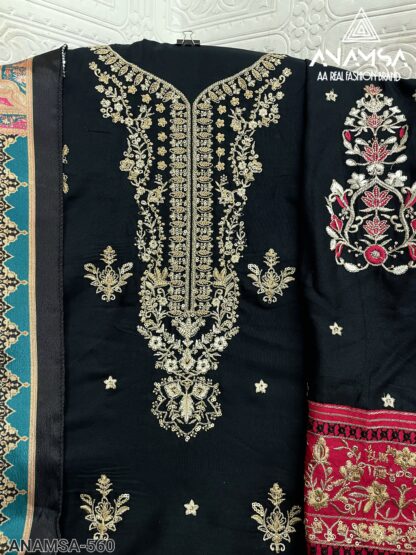 ANAMSA 560 SEMI STITCHED PAKISTANI SUITS FOR WOMEN ONLINE - Image 2