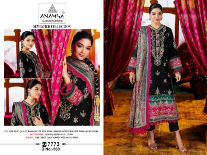 ANAMSA 560 SEMI STITCHED PAKISTANI SUITS FOR WOMEN ONLINE