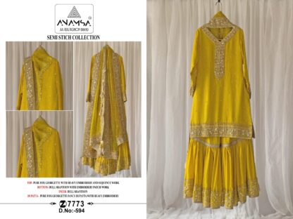 ANAMSA 594 SEMI STITCHED PAKISTANI SUITS ONLINE SHOPPING