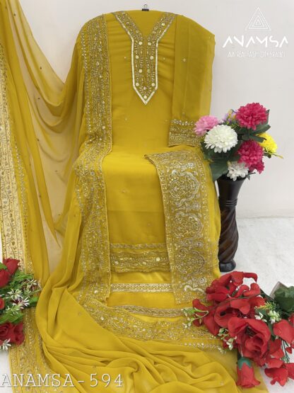 ANAMSA 594 SEMI STITCHED PAKISTANI SUITS ONLINE SHOPPING - Image 7