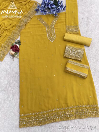 ANAMSA 594 SEMI STITCHED PAKISTANI SUITS ONLINE SHOPPING - Image 8