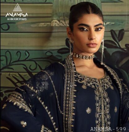 ANAMSA 599 SEMI STITCHED PAKISTANI SUITS ONLINE WHOLESALER - Image 10