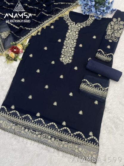 ANAMSA 599 SEMI STITCHED PAKISTANI SUITS ONLINE WHOLESALER - Image 2