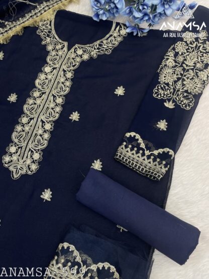 ANAMSA 599 SEMI STITCHED PAKISTANI SUITS ONLINE WHOLESALER - Image 7