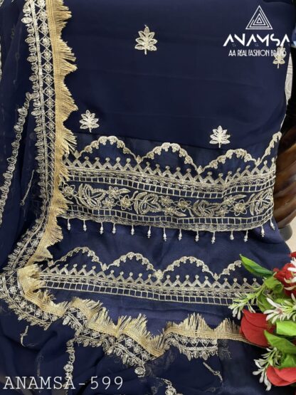 ANAMSA 599 SEMI STITCHED PAKISTANI SUITS ONLINE WHOLESALER - Image 5