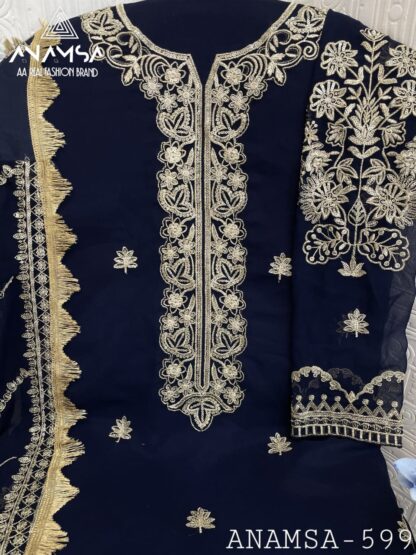 ANAMSA 599 SEMI STITCHED PAKISTANI SUITS ONLINE WHOLESALER - Image 4