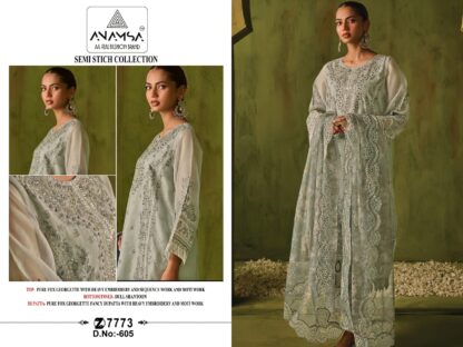 ANAMSA 605 SEMI STITCHED PAKISTANI SUITS ONLINE INDIA