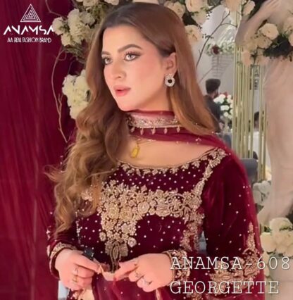 ANAMSA 608 SEMI STITCHED PAKISTANI SUITS FOR WOMEN ONLINE - Image 7