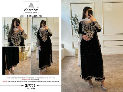 ANAMSA 610 SEMI STITCHED PAKISTANI SUITS MANUFACTURER (1)