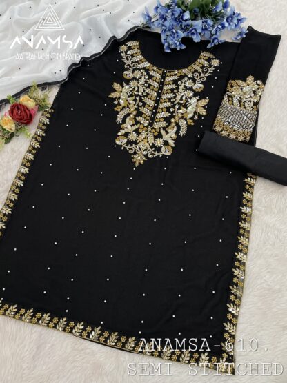 ANAMSA 610 SEMI STITCHED PAKISTANI SUITS MANUFACTURER - Image 3